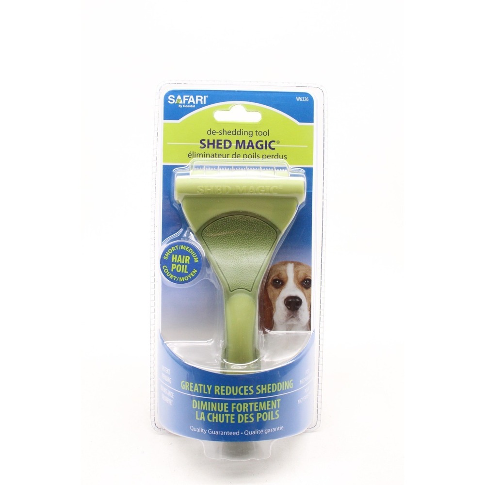 Safari Shed Magic De-Shedding Tool For Dogs‎ Short/Medium Hair BRAND NEW